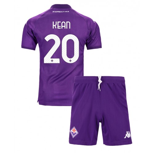 Otroški Nogometni dresi Fiorentina Moise Kean #20 Domači 2024-25 Kratek Rokav (+ Kratke hlače)